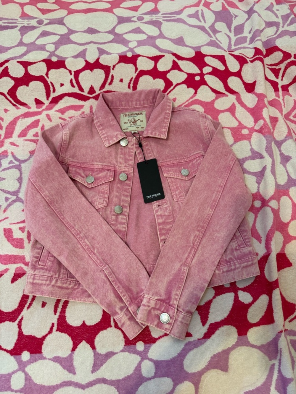 True Religion Pink Denim Jacket